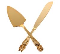 Operitacx Set de Couteau et Pelle à Gâteau en Alliage de Zinc Élégant Vacances, Ustensile Cuisine Délicat pour Couper Tartes et Desserts