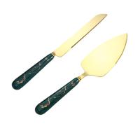 Operitacx Set D'ustensiles de Pâtisserie en Acier Inoxydable Pelle à Gâteau et Coupe-pizza, Poignée Antidérapante, Facile à Nettoyer, pour Restaurant et Hôtel