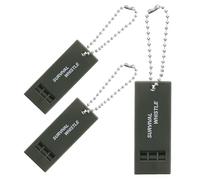 Operitacx Sifflet de Survie à Décibels Élevés en Abs Léger avec Chaîne Perles, 3 Pièces, Sifflet de Sécurité pour Camping et Secours en Extérieur