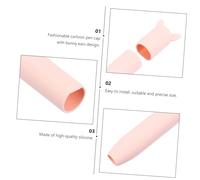 Operitacx Silicone Stylus Pen Cover Compatible with Apple Pencil Generation Cartoon Rabbit Ear Protective Sleeve Full Shockproof to Install Accessory for Stylus Protection