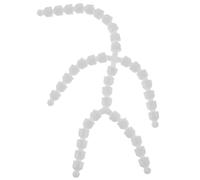 Operitacx Squelette De PoupéE Mobile en Plastique 7.5 Pouce avec Articulations Flexibles Et TêTe Pivotante Accessoire IdéAl pour Fabrication Et Personnalisation De PoupéEs