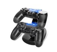 Operitacx Station de Charge Dual USB pour Manette Support de Recharge Indicateur LED pour Contrôleurs Noir