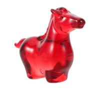 Operitacx Statue Décorative de Cheval en Cristal pour Maison et Bureau | Objet Ornemental Rouge, Design Élégant Réaliste, Collection Adulte, Décoration D’étagère Table