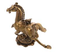 Operitacx Statuette de L'année du Cheval en Laiton, Ornement d'animal Doré pour Table, 2026 Nouvel an Chinois, de Progrès et D'avenir, Salon