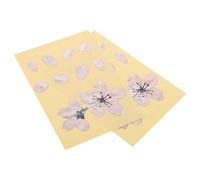 Operitacx Stickers autocollants pour guitare 2pcs en PVC rose avec motif fleurs, décoration créative pour touche et basse, parfait pour accessoires guitare et événements musicaux