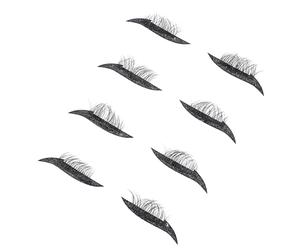 Operitacx Stickers Eyeliner Autocollants Pailletés Noirs 4 Paires pour Faux Cils Denses, Maquillage Yeux Scintillant, Fournitures Beauté pour Soirées, Cosplay et Fêtes