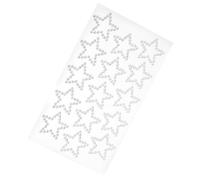 Operitacx Stickers Visage Strass Autocollants de Diamanté Étoiles Ajourées, Feuille Unique de Bijoux de Visage pour Festival et Maquillage Artistique, Autocollants de Pierres Précieuses