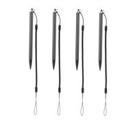 Operitacx Stylet Résistant Écran Tactile Lot 4 Stylets avec Cordon à Ressort pour Écrans Résistifs Professionnels Usage Industriel Tablette Graphique Noir Métal