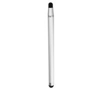 Operitacx Stylet Universel pour écrans tactiles, Stylet rétractable à Double Pointe avec Embout floqué, pointeur pour Salle de Classe, pointeur à Doigt, 18,5 cm - 76,2 cm (Argent)