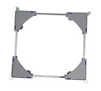 Operitacx Support de Lave-linge et Réfrigérateur Multifonctionnel Réglable en Acier Inoxydable 4 Roulettes Verrouillables 360° et Pieds Robustes, pour Nettoyage et Rangement,