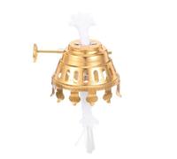 Operitacx Support de Mèche pour Lampe à Huile Réglable en Alliage | Usage Intérieur Domestique, Assemblage Simple et Entretien Facile, Style Rétro Classique, Or