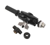 Operitacx Support de microphone à rotule avec pince, compatible avec pied de cymbale, fixation pour rack de batterie, adaptateur pour bras de cymbale de caisse claire électronique