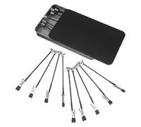 Operitacx Support de Pince Crocodile Magnétique Flexible 15 Pièces Noir Socle Métallique Stable pour Modélisme, Clips de Soudure Métalliques Polyvalents pour Peinture, Soudage et