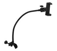 Operitacx Support de Téléphone Portable en Abs pour Pied de Microphone Clip Réglable Compatible Téléphones 6-10cm, pour Enregistrement et Guidon de Vélo