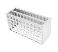 Operitacx Support de Tubes à Essai Diamètre 17 Mm en Acier Inoxydable 50 Emplacements pour Tubes D'échantillonnage Organisation pour Laboratoire