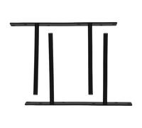 Operitacx Support D'étagère Flottante Invisible en Acier Noir 20 X 30 Cm, Lot de 2 Supports en T 12 Vis, Fixation Murale Cachée Robuste pour Étagères en Bois, pour Rangement et Décoration