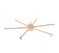 Operitacx Support Mobile en Bois Sphérique à Six Pieds pour Cadre de Balle, Montage DIY Stable, Décoration Élégante pour Chambre D'garçon et Filles ou Berceau