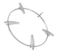 Operitacx Support Panoramique et Anneau de Brûleur pour Wok en Fer Résistant à Haute Température, Compatible Cuisinière à Gaz, Antidérapant pour Usage Domestique,