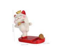 Operitacx Support Téléphone Chat Résine Décor de Bureau Compact et Portable Porte Mobile Design Culturel Chinois Accessoire Mignon pour Maison et Bureau