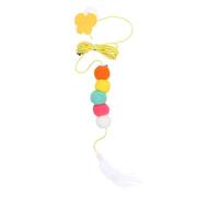 Operitacx Suspendu Élastique pour Chat Intérieur, Balançoire Réglable en Corde et Polyester Plume, pour Exercice Aérobie et Amusement Interactif