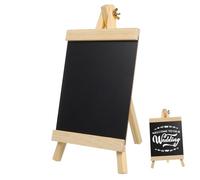 Operitacx Tableau Bois Autonome pour Mariage Panneau Affichage de Menu de Table Ardoise Support Chevalet et Pratique pour Événements Restaurants et Décorations