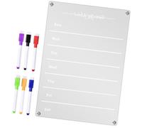 Operitacx Tableau Magnétique pour Frigo en Acrylique Effaçable à Sec sans Résidu, Semainier Magnétique Pratique pour Organisation et Planning Mensuel