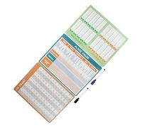 Operitacx Tableaux Blancs Réutilisables Double Face pour Mathématiques avec Affiche et Marqueurs Outils Apprentissage Pratiques pour Éducation et Enseignement