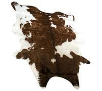Operitacx Tapis de Sol Maison à Imprimé Vache Marron en Cuir Imitation, Doux et Résistant, Tapis de Salon Confortable et Moelleux pour Décoration Intérieure