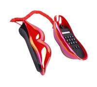 Operitacx Téléphone Filaire de Lèvres Rouges pour Décoration de Maison, Léger et Créatif, Accessoire Original et Élégant pour Bureau ou Intérieur