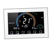 Operitacx Thermostat Intelligent pour Chauffage Au Sol Écran Tactile Couleur Rétroéclairé Design Moderne et Programmable Cycles pour Maison Compatible Boîte Murale Européenne