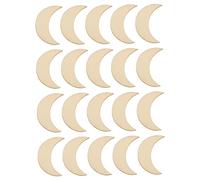 Operitacx Tranches De Bois Lune 4cm x 2,5mm, Lot De 20 Pièces, Décorations Suspendues En Bois Naturel Pour Diy, Ornements Suspendus, Fabrication Artisanale Noël, Utilisation Festive