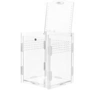 Operitacx Transparent Reptile Breeding Box Acrylique Habitat Élevage pour Lézards Geckos et Reptiles Observables Facile à Nettoyer avec Aération