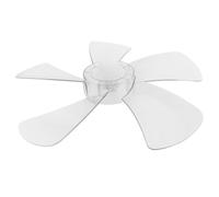 Operitacx Transparentes Pales de Ventilateur en Plastique 14 Pouces à 5 | Remplacement avec Écrou et Cache-écrou, pour Bureau ou Dortoir, Design Clair, Flux D'air Amélioré
