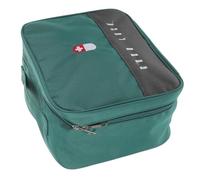 Operitacx Trousse de Premiers Secours Grosse Capacité en Tissu Oxford Vert Imperméable, Organisateur de Remède Portable Multi-grilles pour Maison, Voyage et Camping