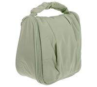 Operitacx Trousse de Toilette Portable Grosse Capacité en Polyester Résistant, Trousse Cosmétique Étanche Fruit Vert pour Voyage, Rangement Pratique Compartiments Multiples, pour Femmes