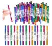 Operitacx Tubes Aluminium 8 Cm pour Carillons À Vent Creux - Lot de 100 Tubes Métalliques pour Fabrication DIY Sons Relaxants Décoration Extérieure Jardin
