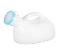 Operitacx Urinoir Portable pour Hommes 1 Pièce, Plastique Épais Blanc Couvercle, Récipient à Urine Réutilisable, Pratique pour Voiture, Voyage et Usage Hospitalier