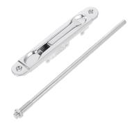 Operitacx Verrou de Sécurité Inox à Encastrer pour Portes Doubles Verrou Coulissant Dissimulé avec Mécanisme Haut et Bas Installation Facile pour Portes Intérieures et Fenêtres Serrure