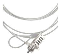 Operitacx Verrou D'ordinateur Portable à Code 4 Chiffres pour Usage Professionnel, Câble de Sécurité 1,8 M en Acier Inoxydable 3,5 Mm, Compatible PC Tablette, Antivol Bureautique Noir