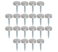 Operitacx Vis à Clou Décoratif Inox 304 Brossé 16 Mm Cache-vis, Lot de 30 Sets de Pièces pour Fixation Miroir, Panneaux Publicitaires et Meubles, Résistant la Corrosion, Usage Salle