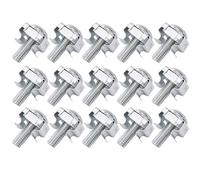 Operitacx Vis De Montage en Rack M5x16 Écrous à Clip Lot 100 Pièces pour Serveur Et Baie Réseau Professionnel Argenté Montage en Armoire Serveur Rack Standard