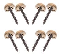 Operitacx Vis en Laiton Cache-Tête Décoratif Lot de 8 Vis Auto-Taraudeuses 12Mm Adaptées pour Meubles Bois et Fixations Miroir Murales