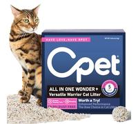 OPET Litière pour chat au tofu mixte - Litière agglomérante forte, tofu mélangé et bentonite, 99,9 % sans poussière et jetable, ingrédients naturels durables, contrôle des odeurs, faible suivi (8,2 kg