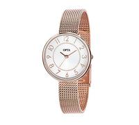 Opex - X3996MA1 - Carolyn - Montre Femme - Quartz Analogique - Cadran Blanc - Bracelet Acier Doré