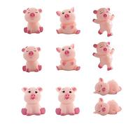 Opexicos Lot de 10 décorations miniatures pour bonsaï - Motif famille de cochons