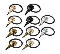 Opexicos Lot de 10 élastiques à cheveux pour femme - Style punk, gothique, corbeau