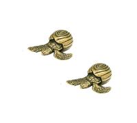 Opexicos Lot de 2 jolies tortues en laiton antique pour décoration de table et de thé faites à la main pour la maison et la chambre