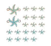 Opexicos Lot de 20 breloques en forme d'étoile de mer pour travaux manuels, bracelets, colliers, accessoires