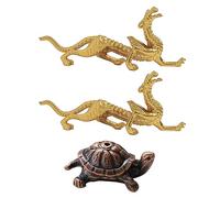 Opexicos Lot de 3 brûleurs d'encens en forme de dragon en forme de tortue en bronze - Décoration de table