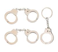 Opexicos Lot de 3 mini porte-clés en forme de menottes argentées